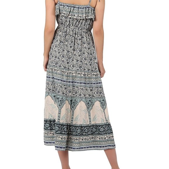 Dex Plus Taj Mahal Printed Squareneck Sleeveless Pull On Midi Dress‎ X (12/14) - Picture 2 of 8
